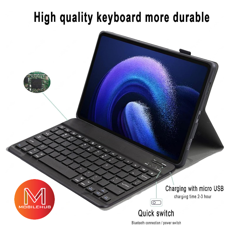 Xiaomi Redmi Pad Pro 12.1 Smart Cover Wireless Bluetooth Keyboard Case (Black)