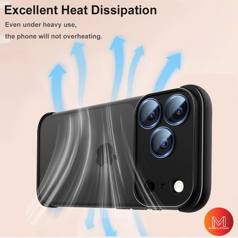 iPhone 17 / 17 Pro / 17 Pro Max Frameless and Backless Bumper Case with Camera Lens Protector