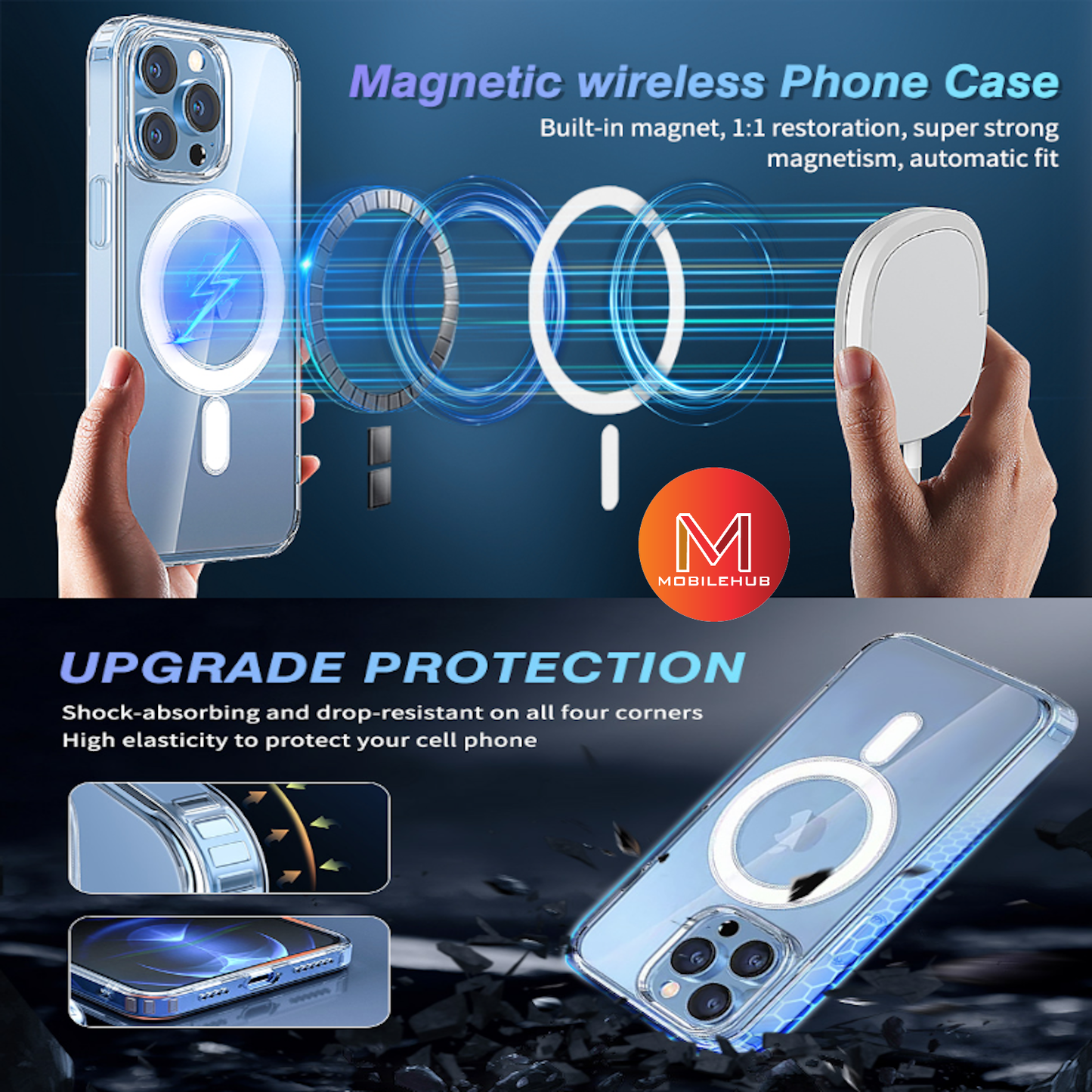 iPhone 16 / 16 Pro / 16 Plus / 16 Pro Max Ultra Clear Magnetic Case ( MagSafe )