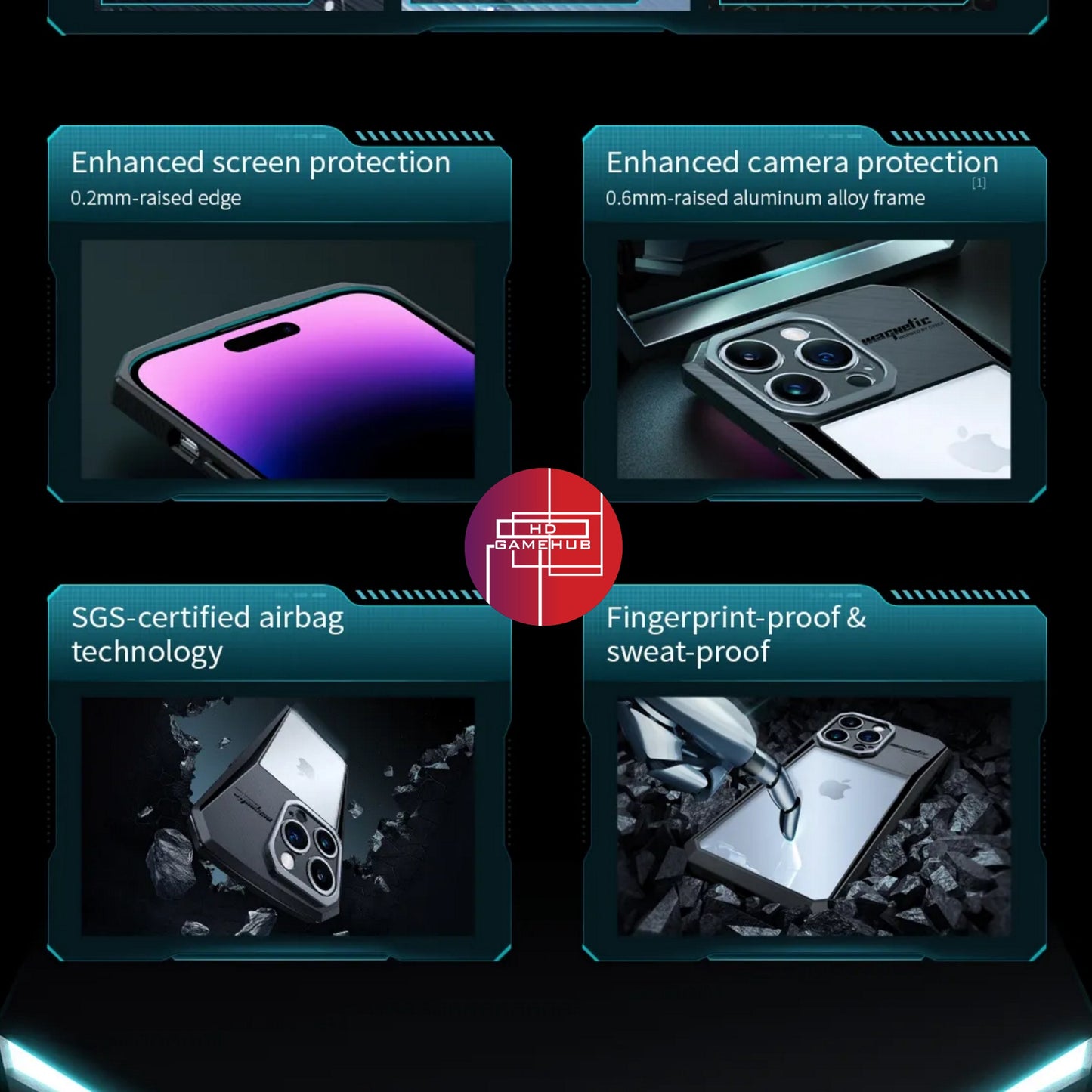 iPhone 14 / 14 Pro / 14 Plus / 14  Pro Max XUNDD Cyber Series Shockproof Case Anti-Fingerprint SALE