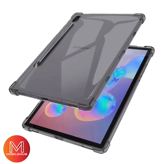 Samsung Tab S7 / S7 Plus / S7 Fe German Import Drop Resistant Silicone Case (Smoke Grey & Glear)