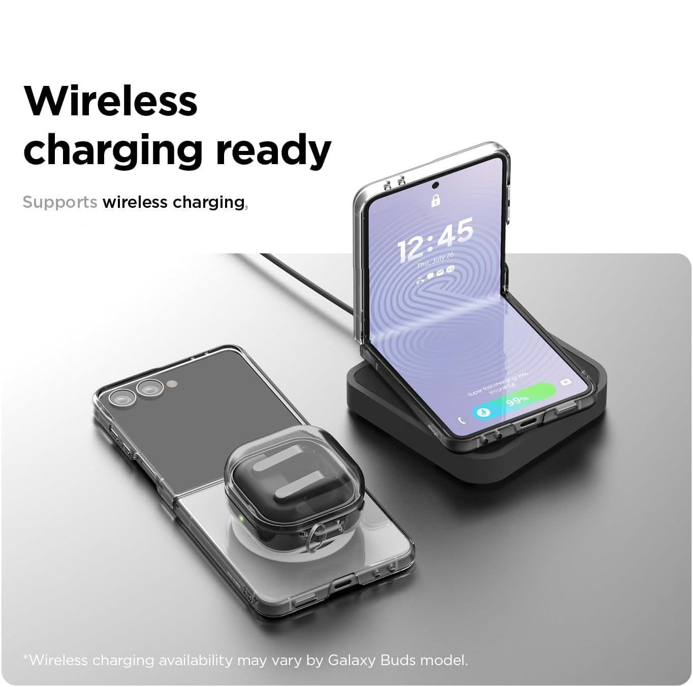 Samsung Z Flip 8 Silicone Magnetic Shockproof Case (Clear) Z Flip8