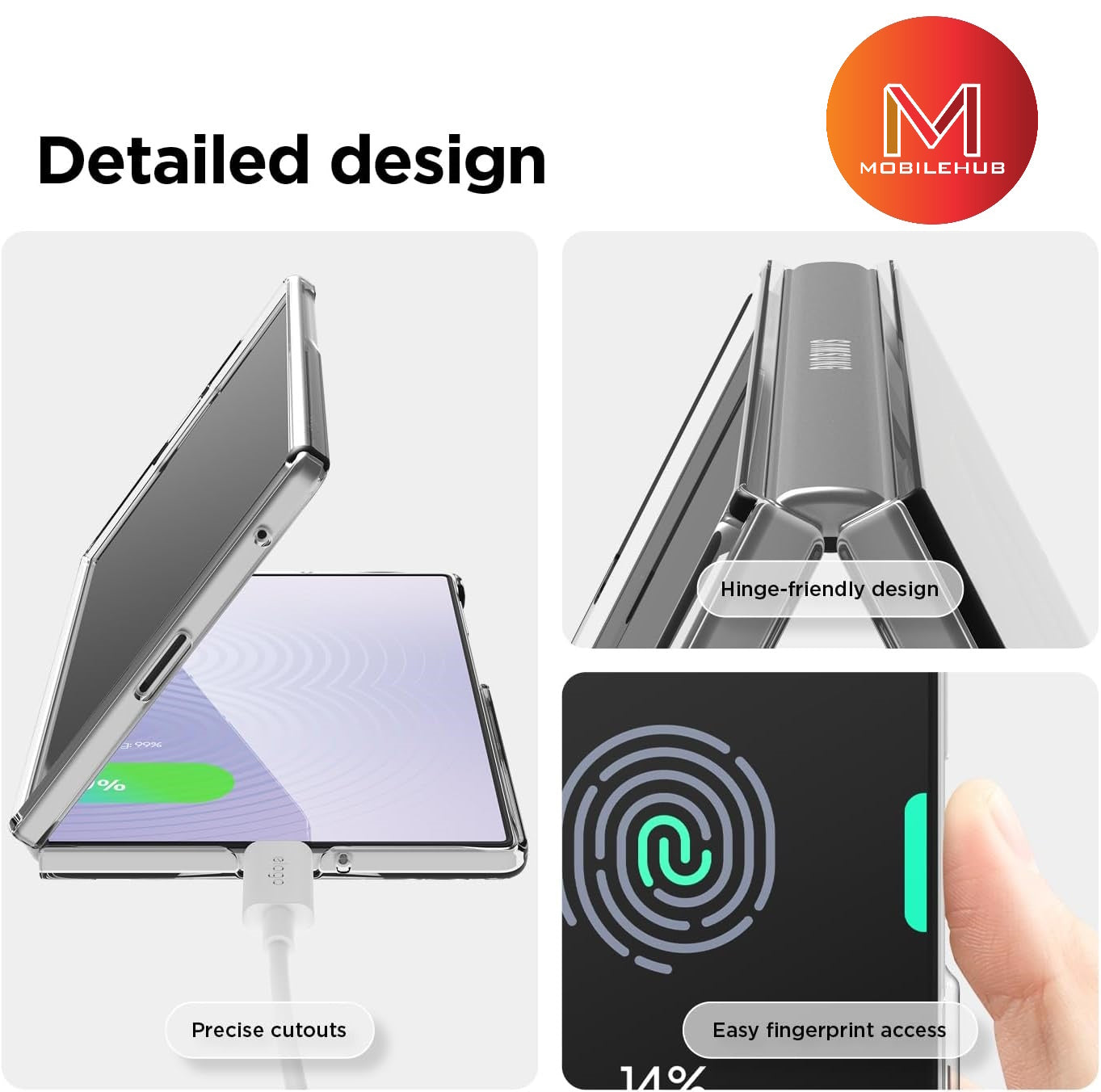 Samsung Z Fold 8 / Z Fold 8 Ultra Silicone Magnetic Shockproof Case (Clear) Z Fold8 / Z Fold8 Ultra
