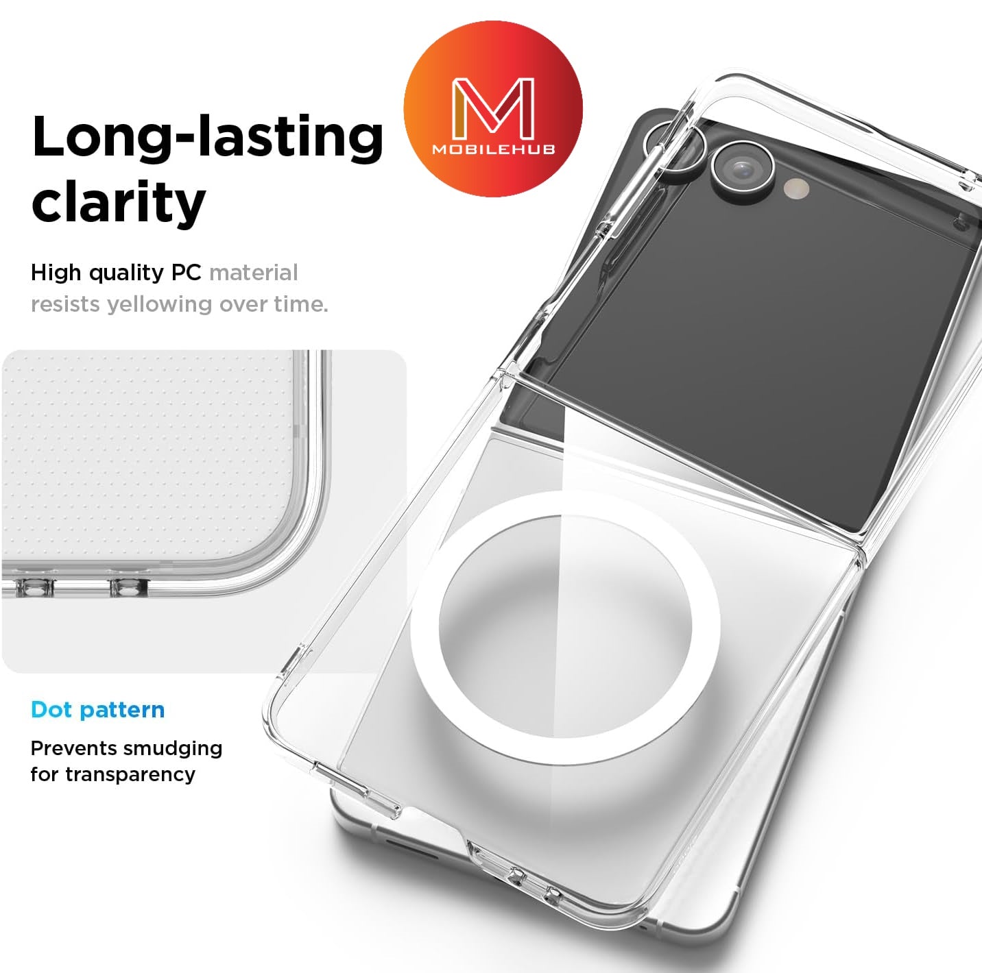 Samsung Z Flip 8 Silicone Magnetic Shockproof Case (Clear) Z Flip8