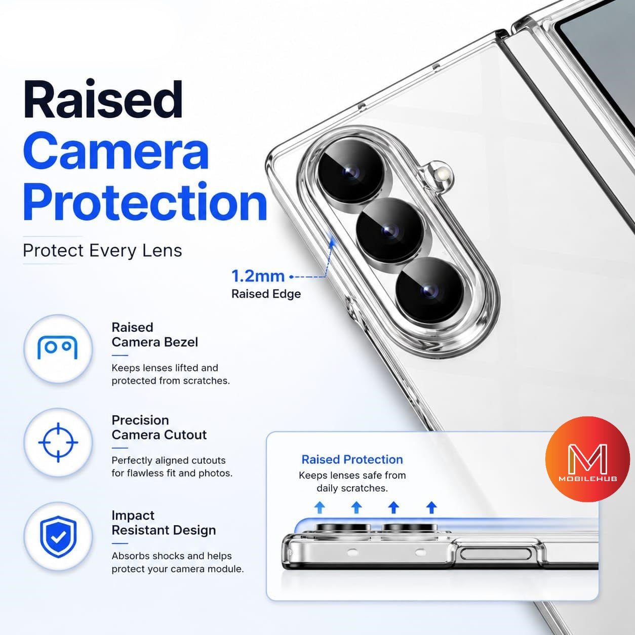 Samsung Z Fold 8 / Fold 8 Ultra German import Shockproof Case (Clear)