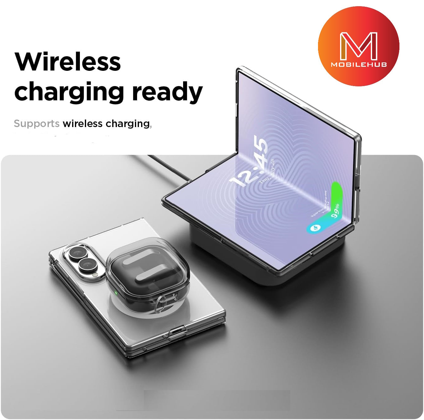 Samsung Z Fold 8 / Z Fold 8 Ultra Silicone Magnetic Shockproof Case (Clear) Z Fold8 / Z Fold8 Ultra