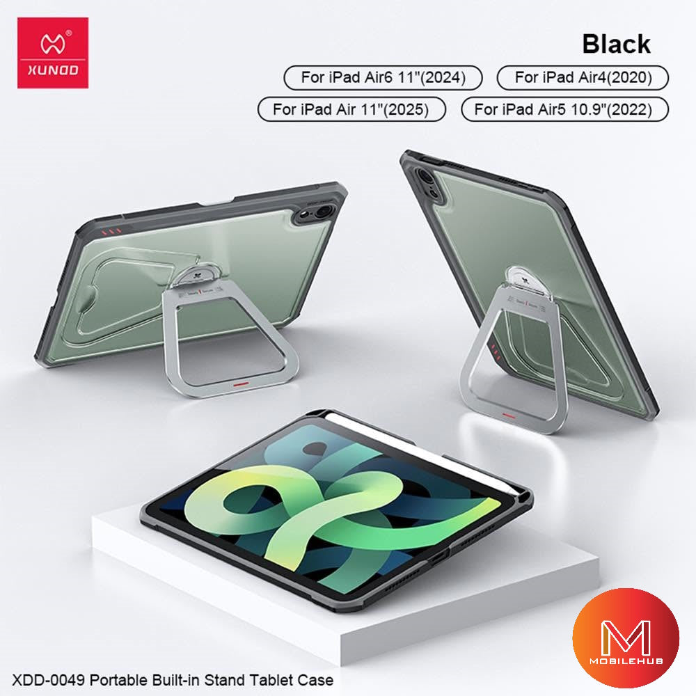 iPad Air 4 / 5  XUNDD Beetle 360 Rotating Stand Shockproof Case (Black) iPad Air 6 / iPad Air 11'