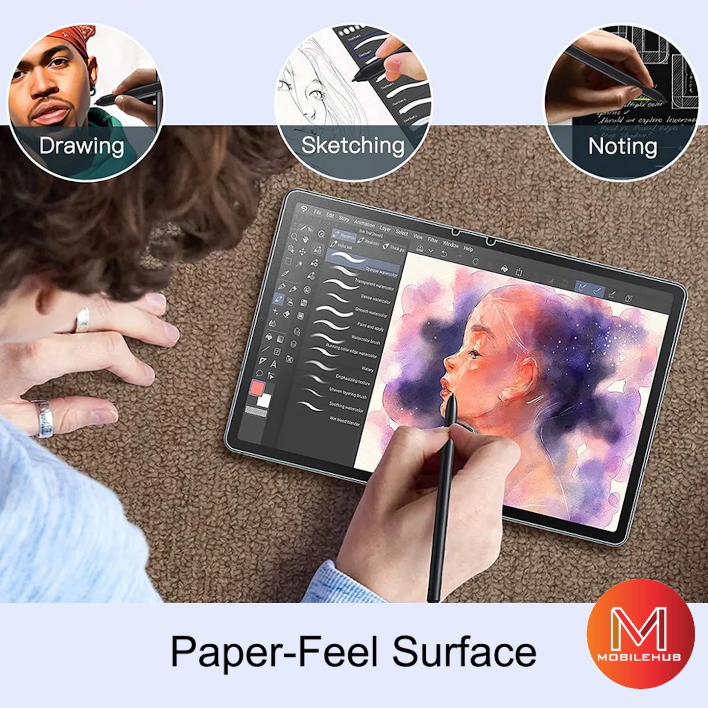 Samsung Tab S9 FE Matte PaperLike Screen Protector Film Anti Fingerprint Anti Glare