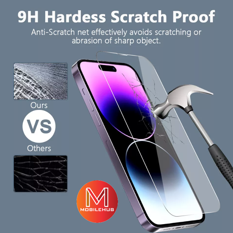 iPhone 16 / 16 Plus / 16 Pro / 16 Pro Max Premium Tempered Glass Screen Protector ( Clear )