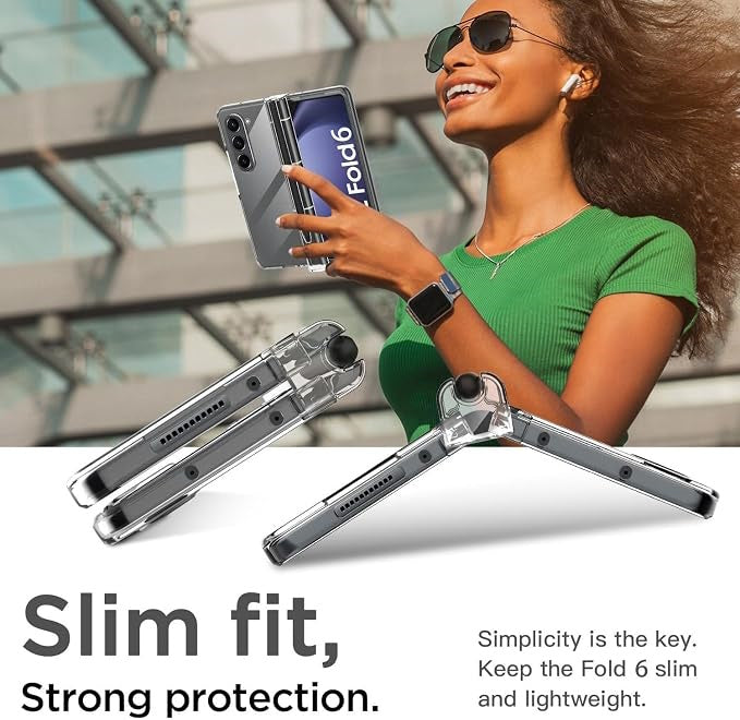 Samsung ZFold 6 Ultra Clear Shockproof Case with Pen Holder Anti-Fingerprint Z Fold 6
