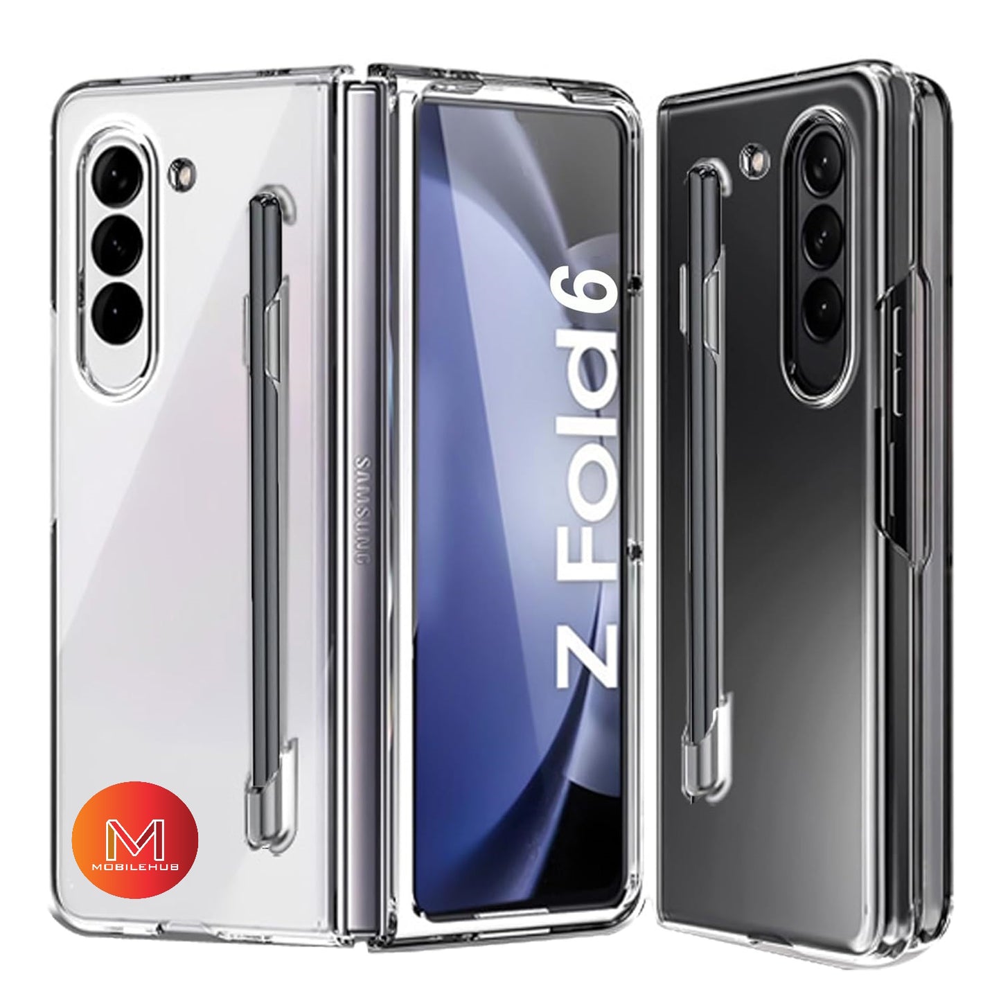 Samsung ZFold 6 Ultra Clear Shockproof Case with Pen Holder Anti-Fingerprint Z Fold 6