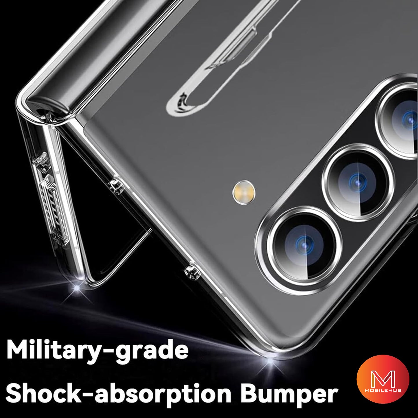 Samsung ZFold 6 Ultra Clear Shockproof Case with Pen Holder Anti-Fingerprint Z Fold 6