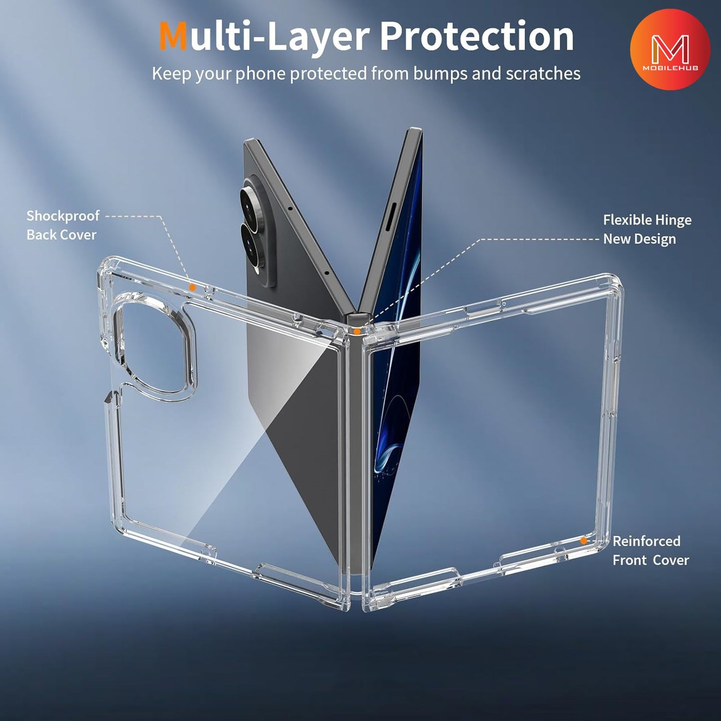 Samsung Z Fold 8 / Fold 8 Ultra German import Shockproof Case (Clear)