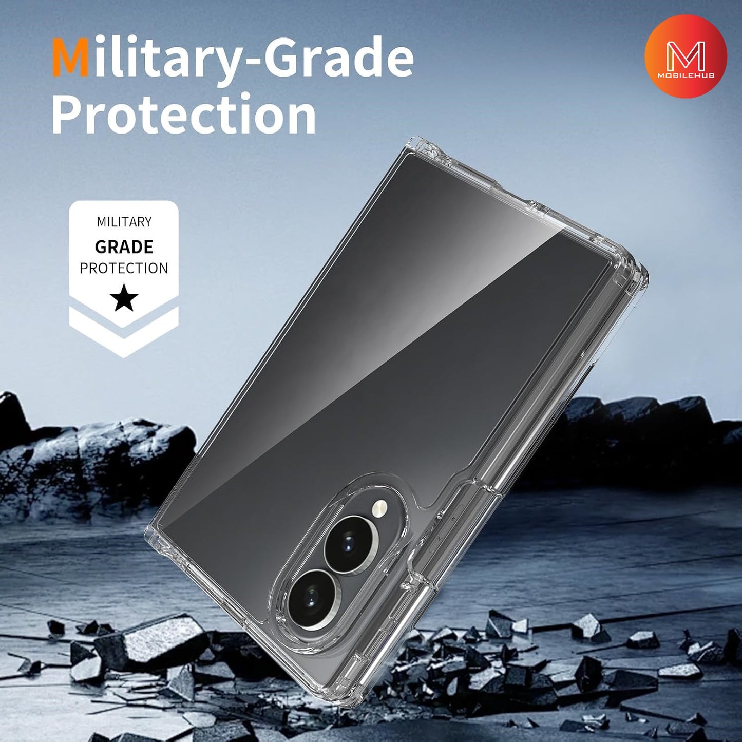 Samsung Z Fold 8 / Fold 8 Ultra German import Shockproof Case (Clear)