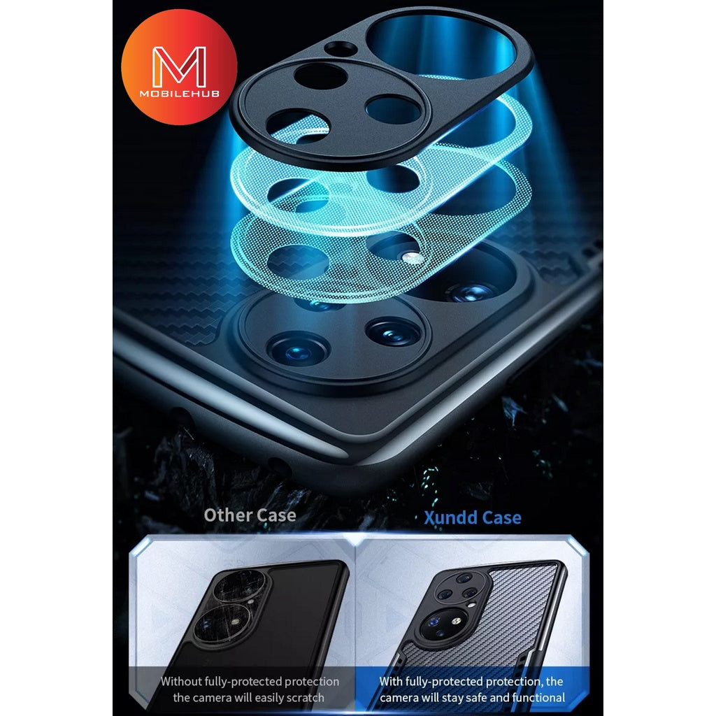 Huawei P50 Pro XUNDD Gamer Carbon Fiber Shockproof Case SALE