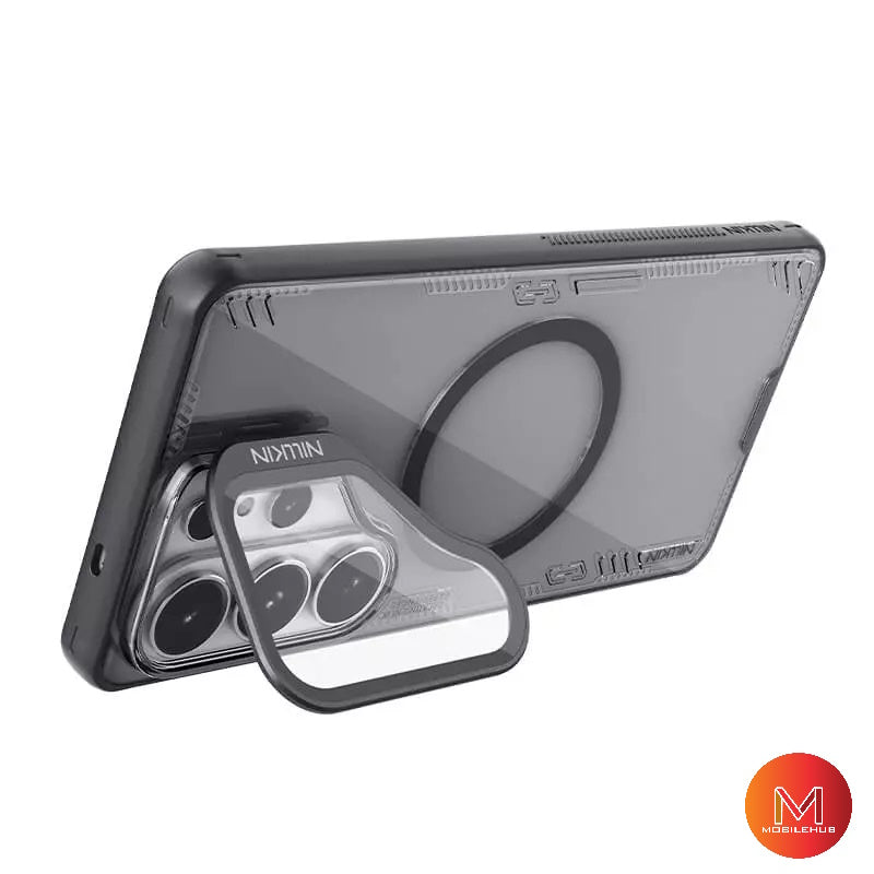 Samsung S26 Ultra Nillkin Iceblade Prop Magnetic Camera protective case with kickstand (Grey & Black)