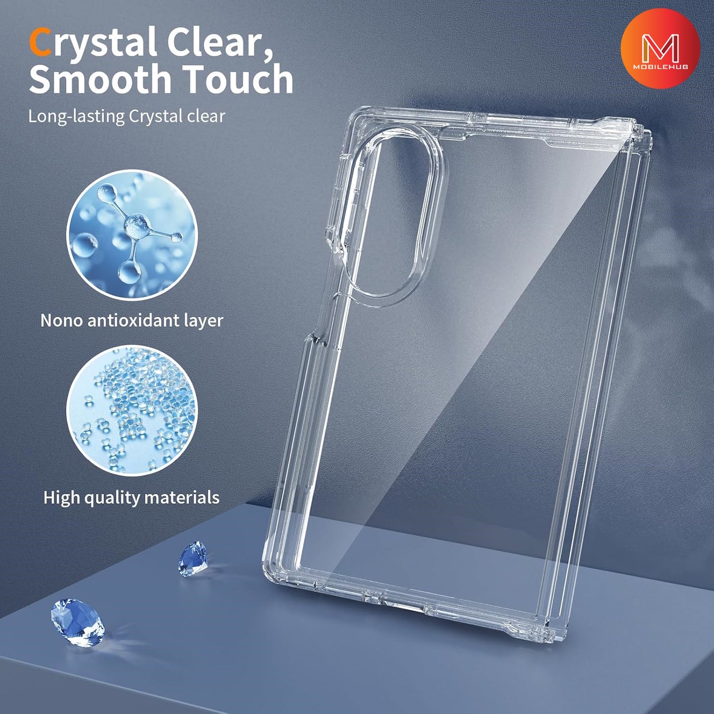 Samsung Z Fold 8 / Fold 8 Ultra German import Shockproof Case (Clear)