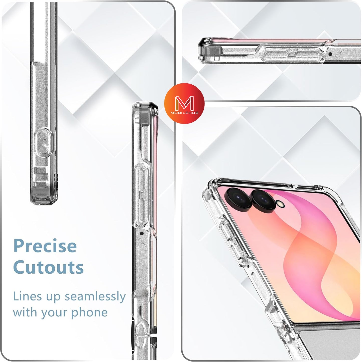 Samsung Z Flip 8 Ultra German import Shockproof Case (Clear)