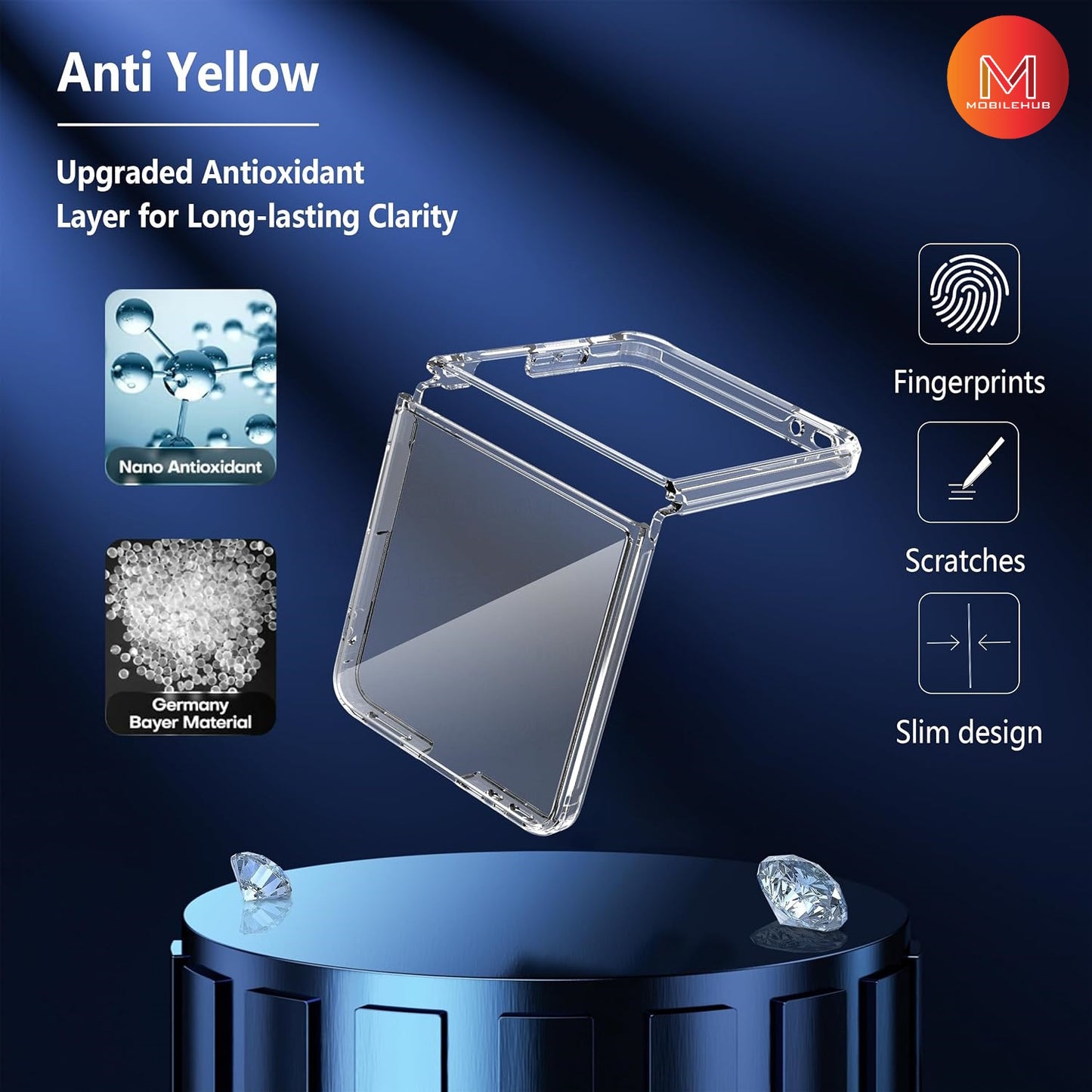 Samsung Z Flip 8 Ultra German import Shockproof Case (Clear)
