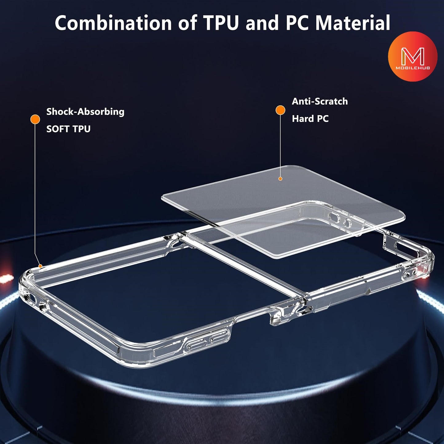 Samsung Z Flip 8 Ultra German import Shockproof Case (Clear)