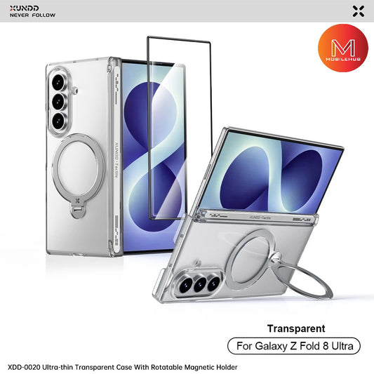 Samsung Z Fold 8 Ultra Xundd Ultra-Thin 360 Magnetic Rotating Stand Case w/ Tempered Glass