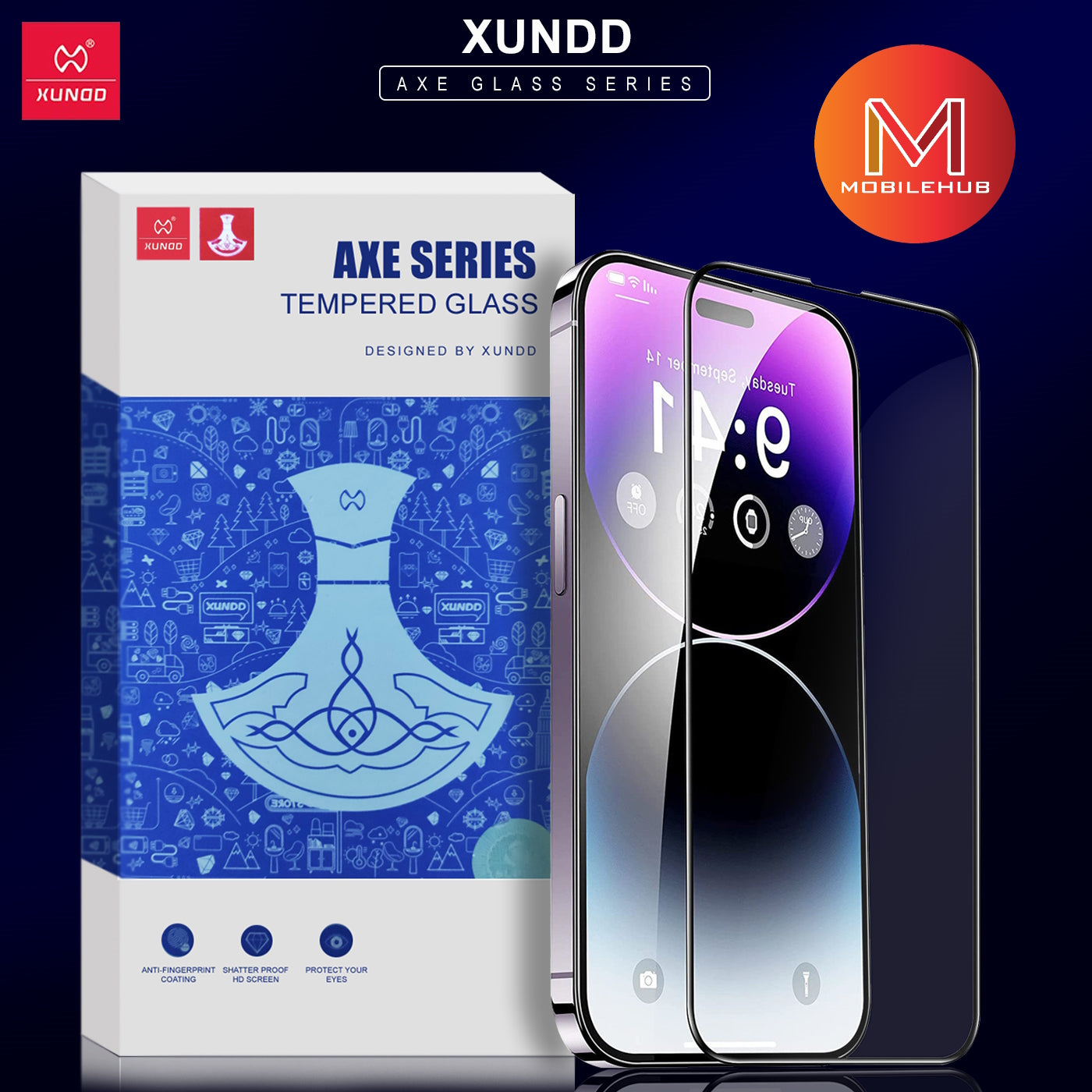 iPhone 11 / 12 / 13  XUNDD Axe 5D Screen Protector Full Screen Tempered Glass