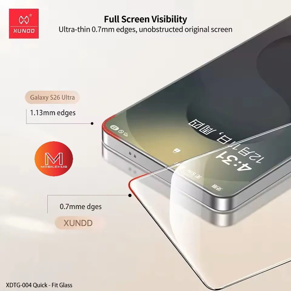 Samsung S26 / S26 + / S26 Ultra Xundd Axe HD Quick fit Tempered Glass Screen Protector with Guide