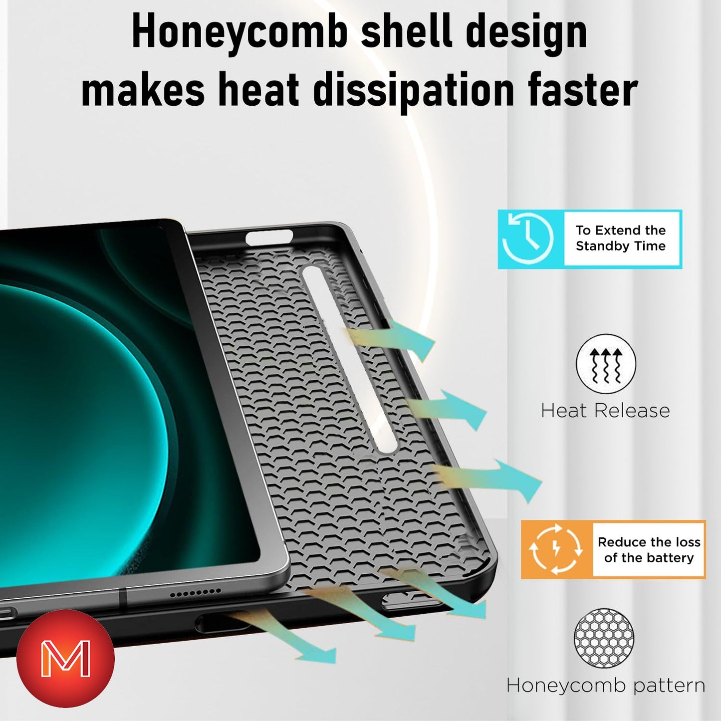 Samsung Tab S10 FE Plus Smart Cover with Pen Holder