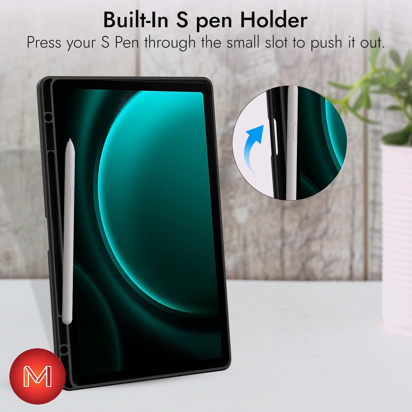 Samsung Tab S10 FE Plus Smart Cover with Pen Holder
