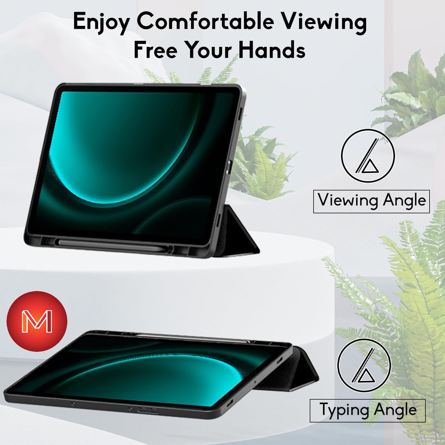 Samsung Tab S10 FE Plus Smart Cover with Pen Holder