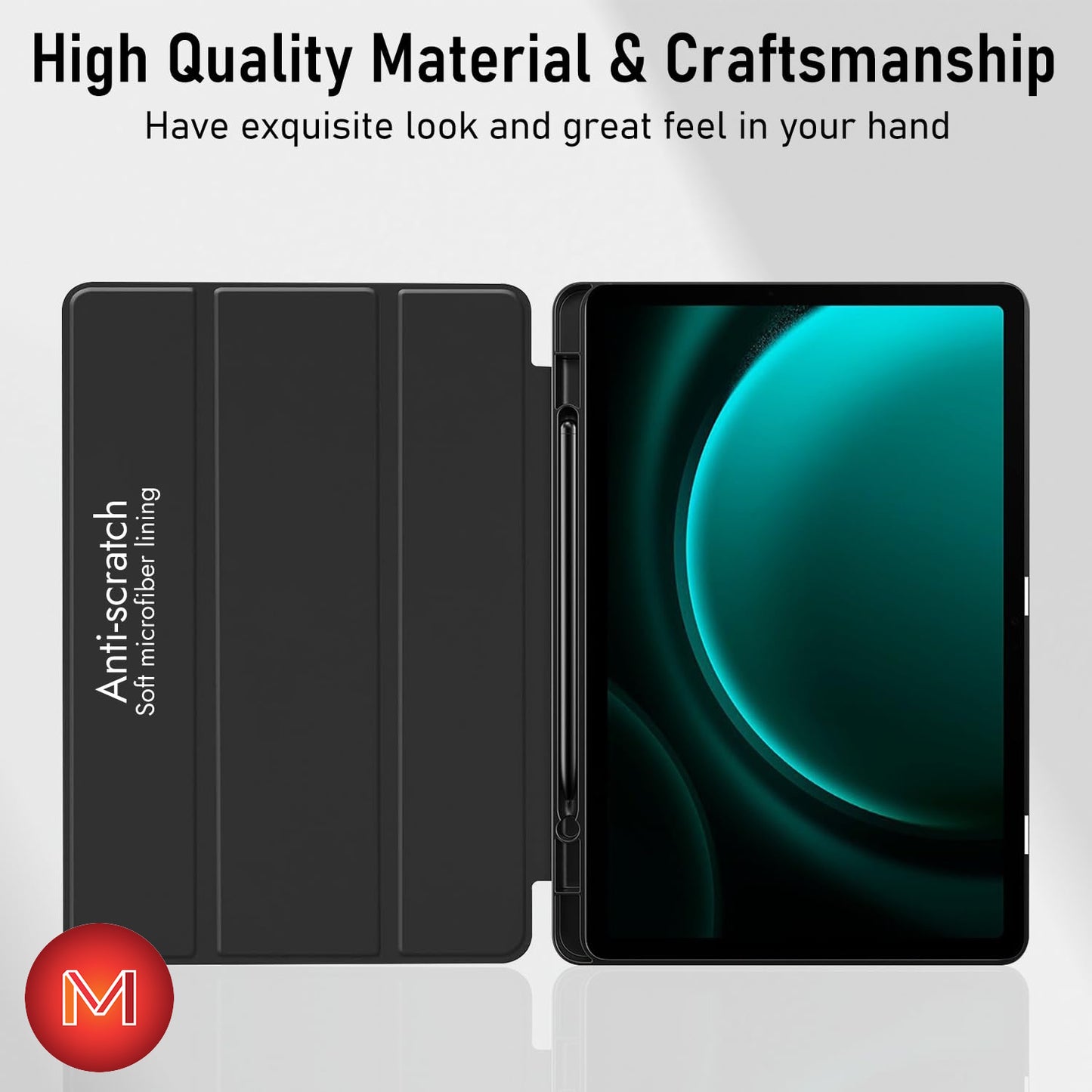 Samsung Tab S10 FE Plus Smart Cover with Pen Holder