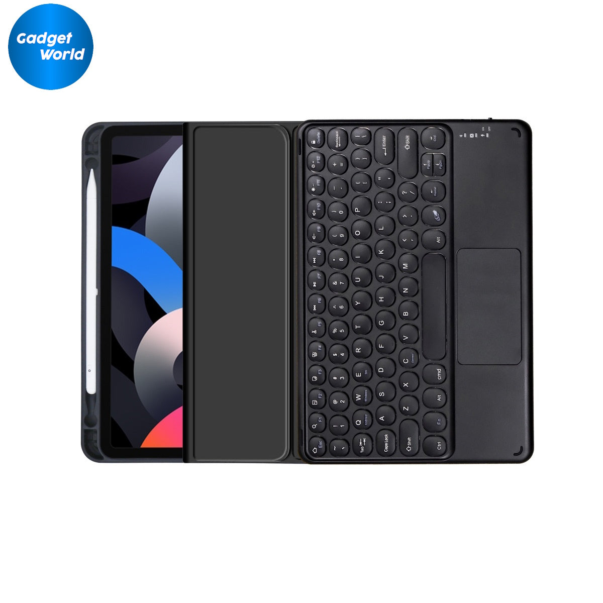 iPad 7th Gen / 8th Gen / 9th Gen 10.2" Premium Bluetooth Keyboard with Leather Case and Pen Holder (Black) iPad 10th Gen 10.9"