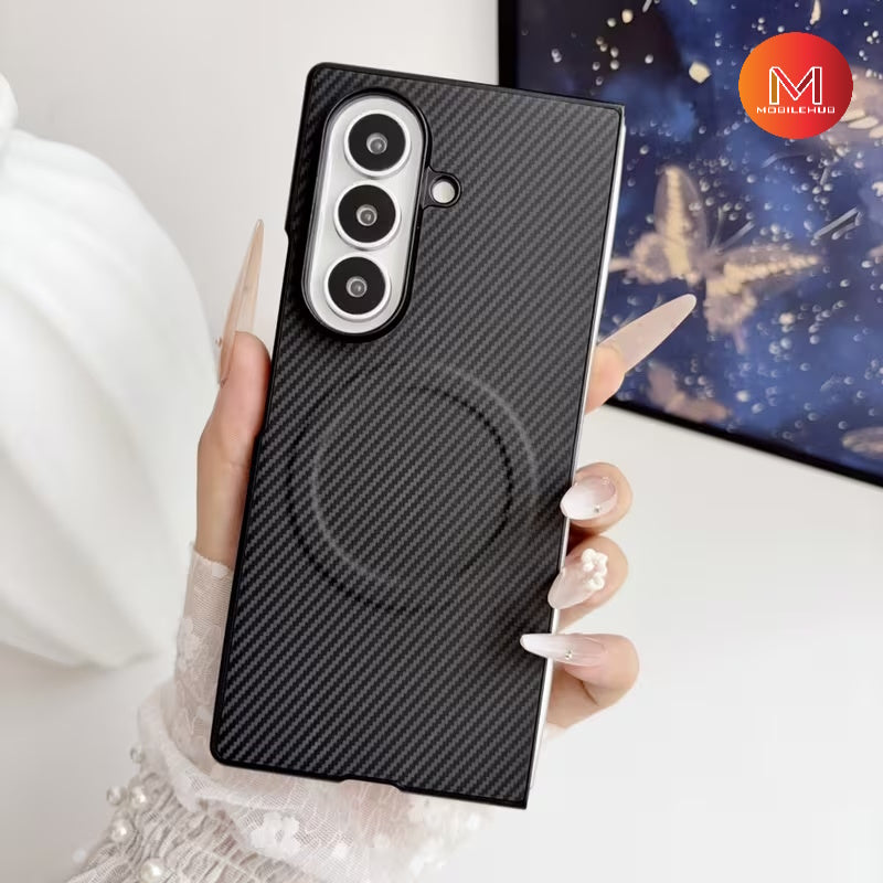 Samsung Z Fold 8 Ultra Carbon Fiber Magnetic Shockproof Case (Black) Zfold 8 Ultra