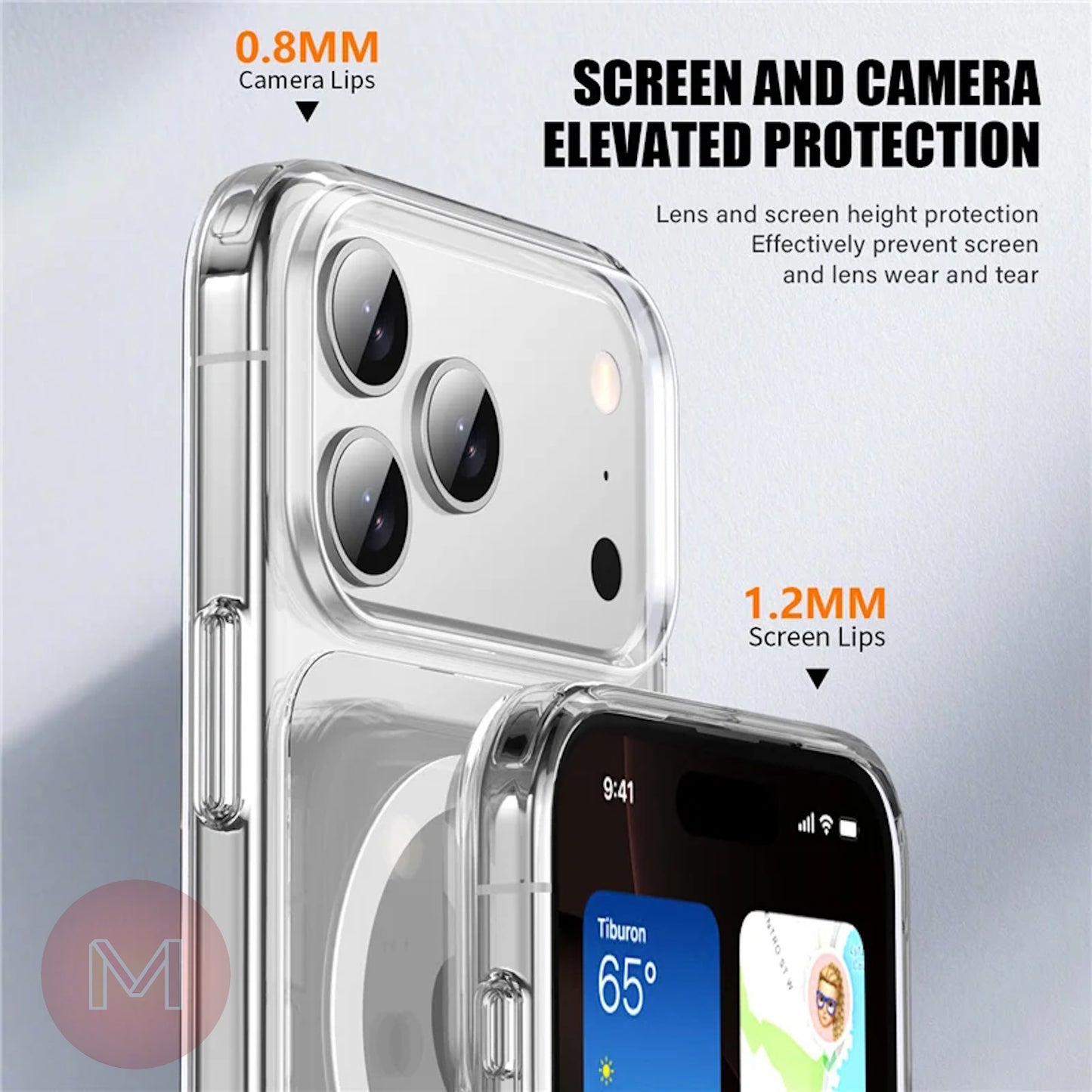 iPhone 17, 17 Pro, 17 Pro Max, 17 Air Clear Magsafe Shockproof Case