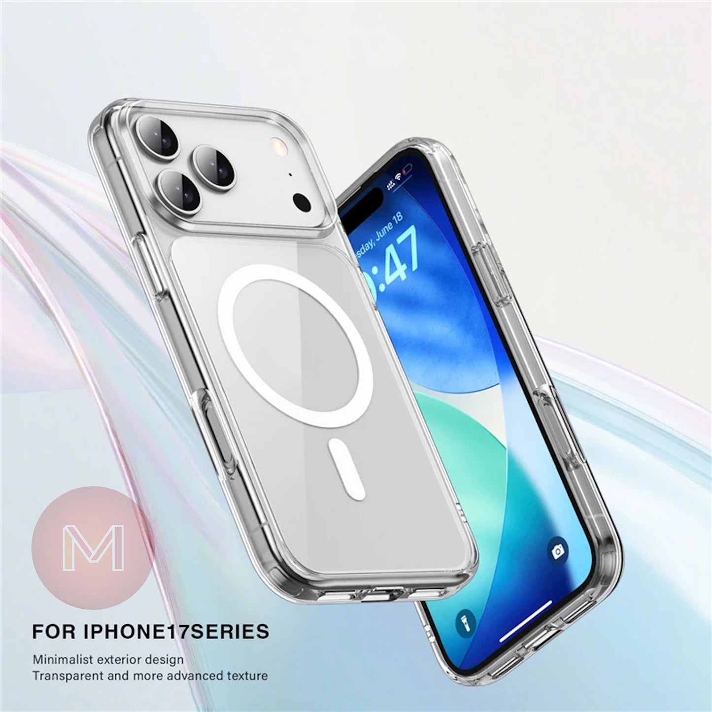 iPhone 17, 17 Pro, 17 Pro Max, 17 Air Clear Magsafe Shockproof Case