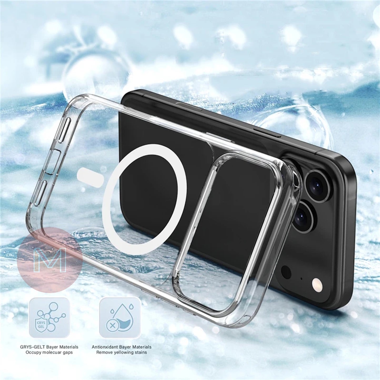 iPhone 17, 17 Pro, 17 Pro Max, 17 Air Clear Magsafe Shockproof Case