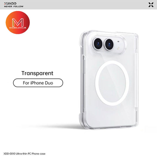 iPhone Duo XUNDD Ultra Thin Transparent Magnetic Case with Camera Protection (Clear) iPhone 18 Duo