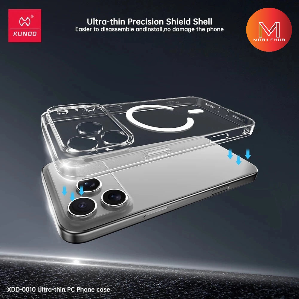 iPhone Duo XUNDD Ultra Thin Transparent Magnetic Case with Camera Protection (Clear) iPhone 18 Duo