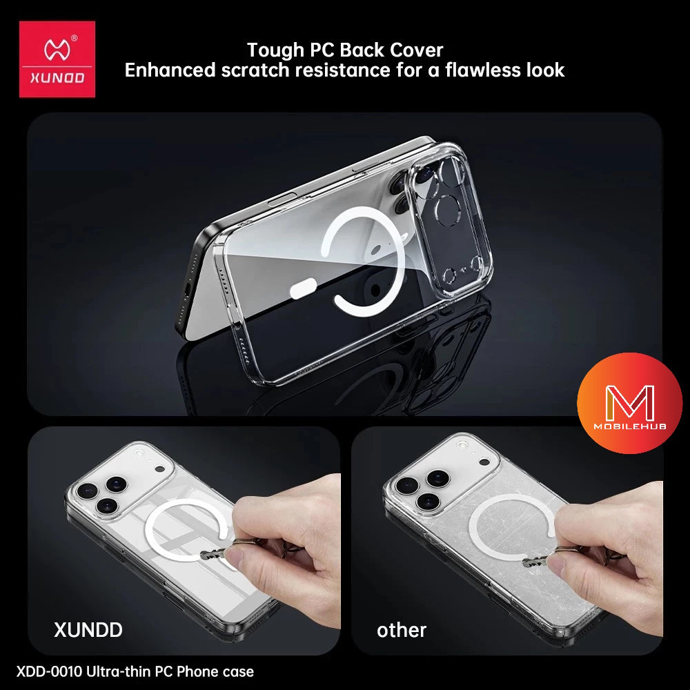 iPhone Duo XUNDD Ultra Thin Transparent Magnetic Case with Camera Protection (Clear) iPhone 18 Duo