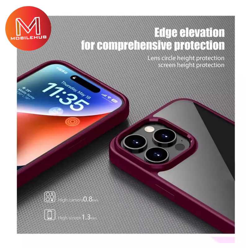 iPhone 15 / 15 Plus / 15 Pro / 15 Pro Max Clear Bumper Shockproof Case