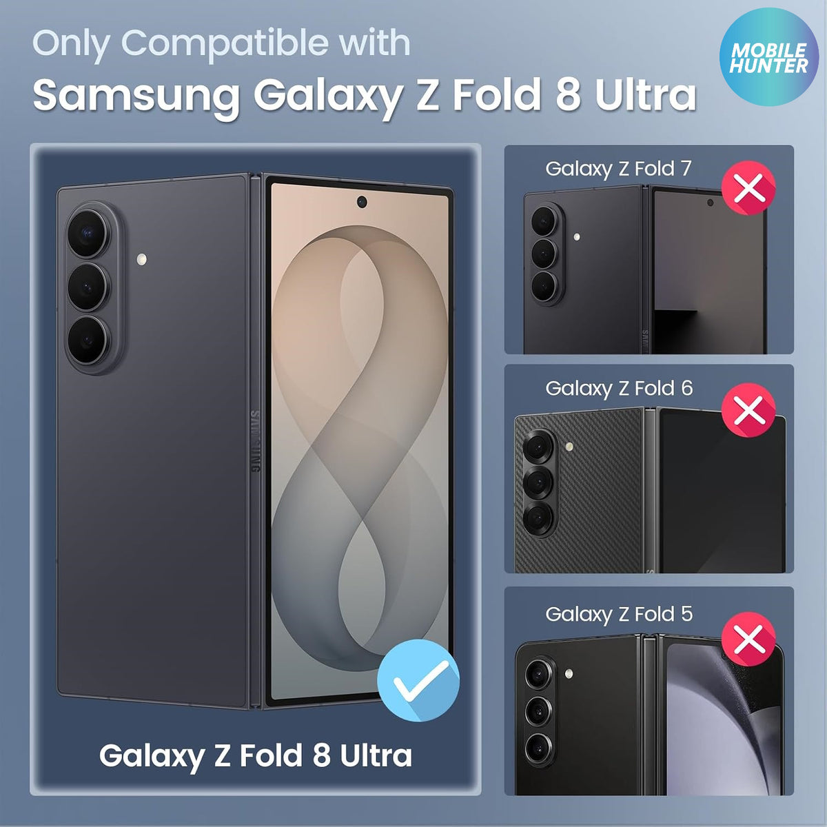 Samsung Z Fold 8 Ultra Carbon Fiber Shockproof Case (Black)