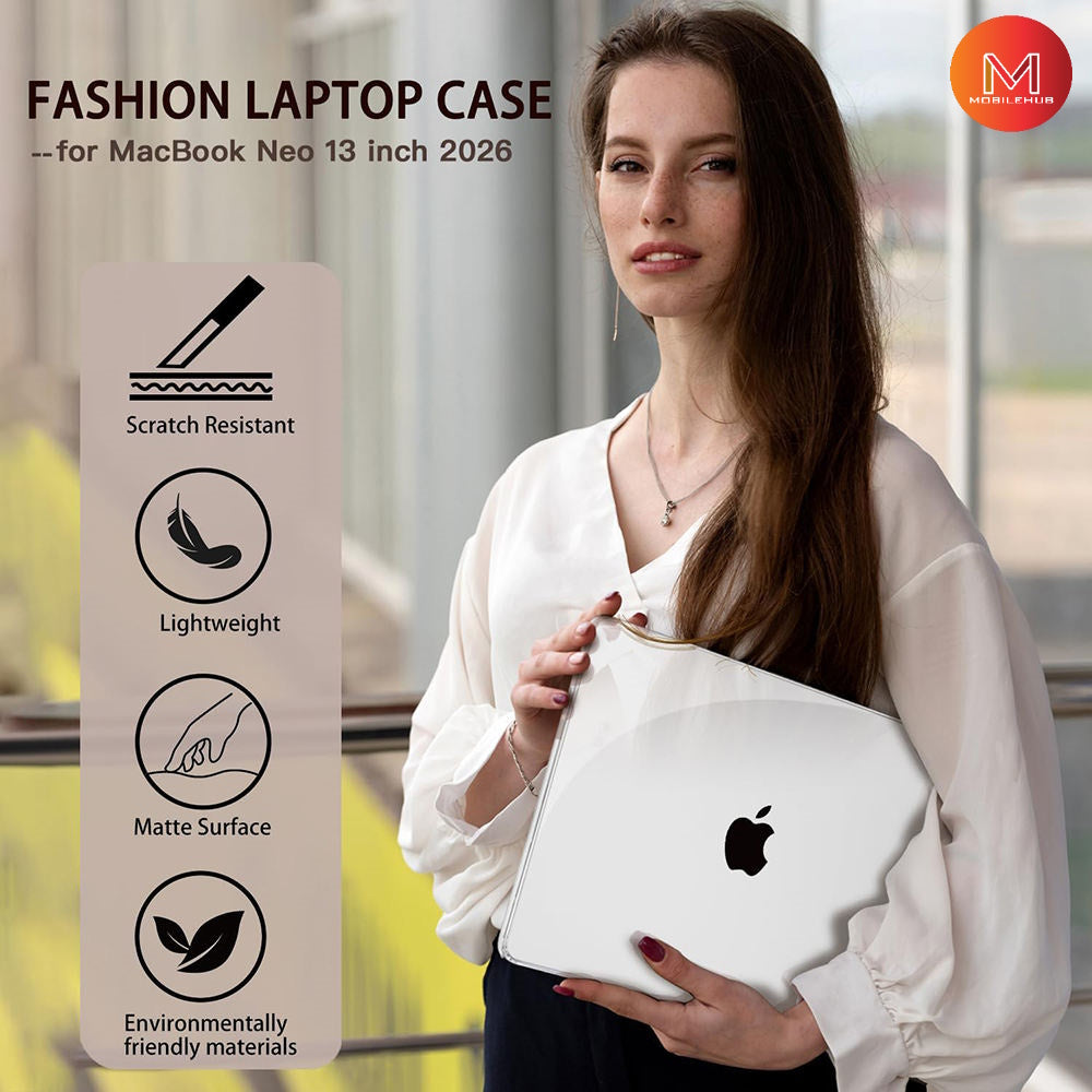 MacBook Neo 13' 2026 Hard Slim Shell Case A3404 (4 Colors Available)