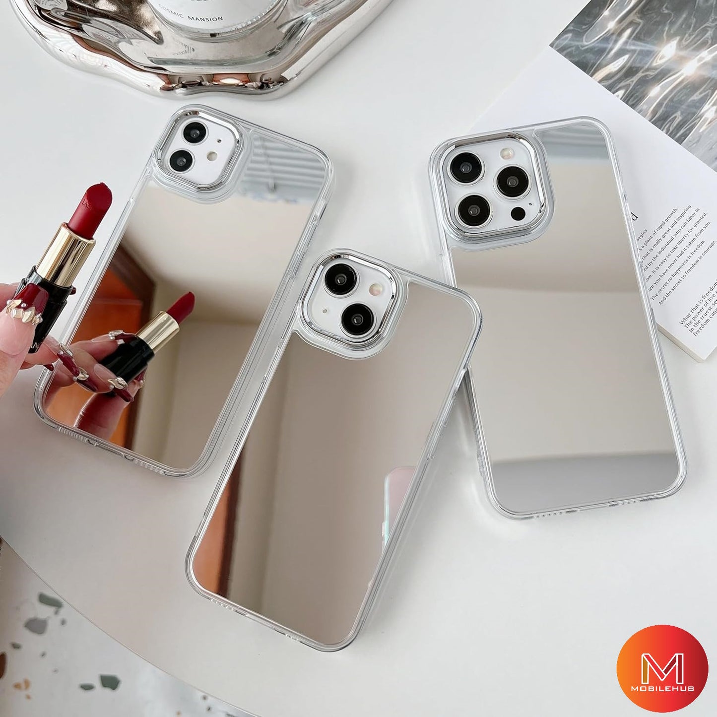 iPhone 16 / 16 Plus / 16 Pro / 16 Pro Max Premium Full Back Mirror shockproof case
