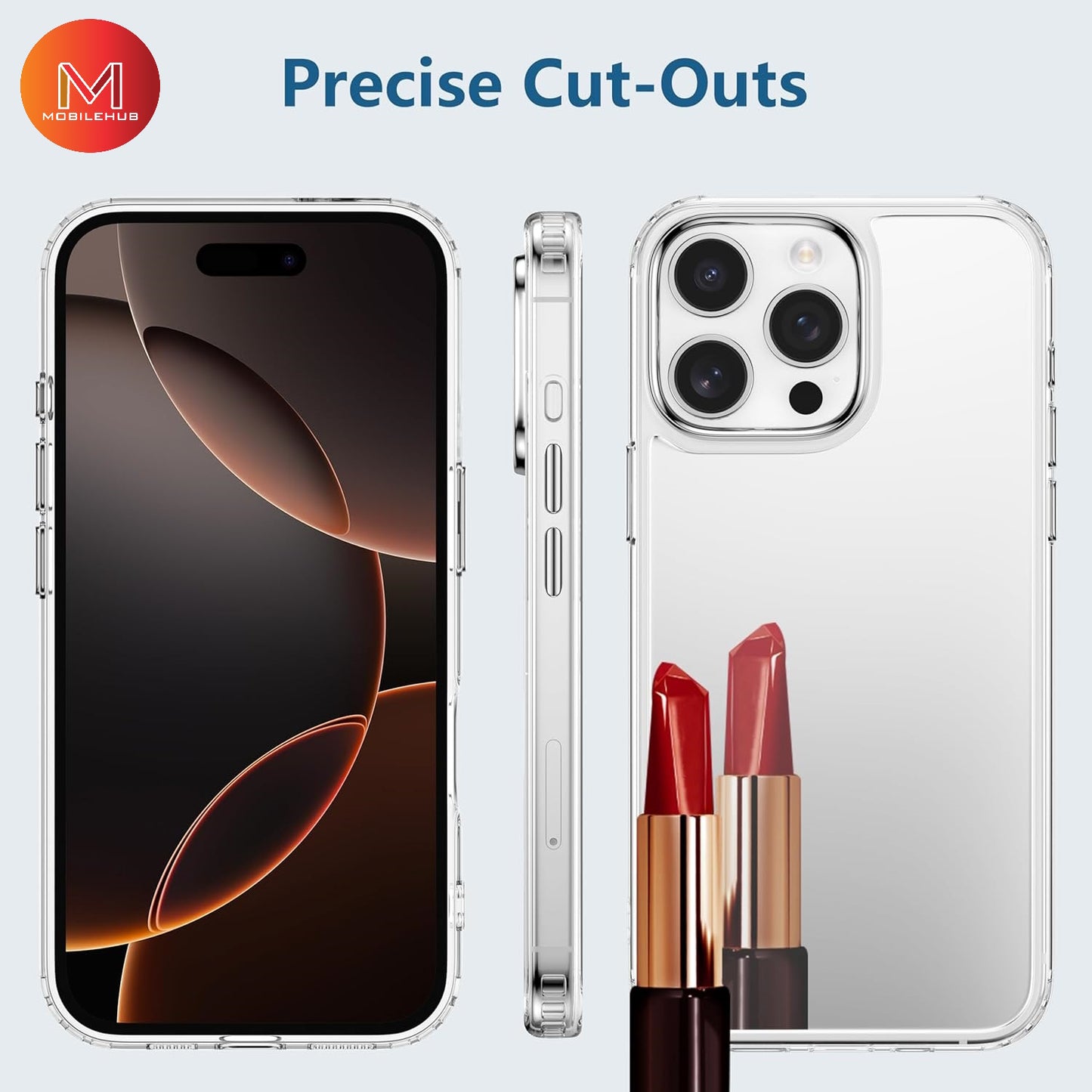 iPhone 16 / 16 Plus / 16 Pro / 16 Pro Max Premium Full Back Mirror shockproof case