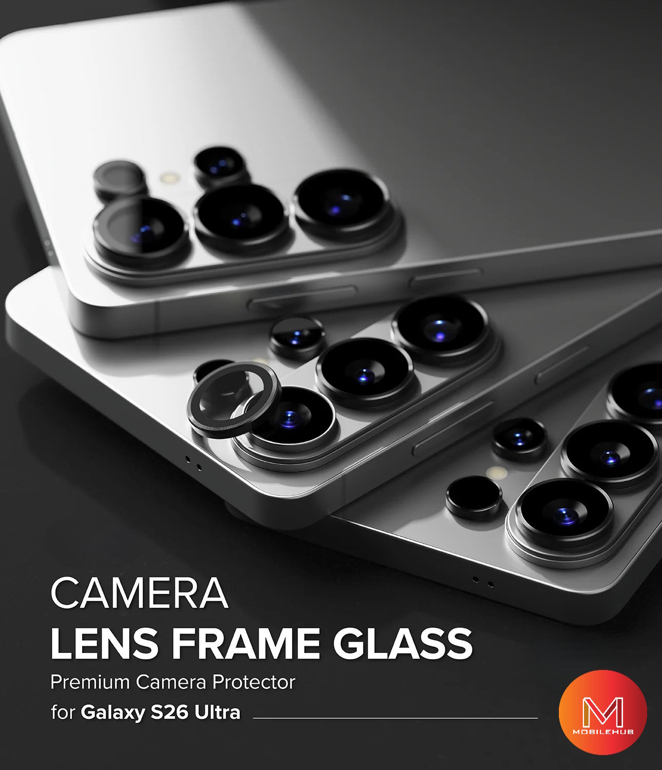 Samsung S26 / S26 Plus / S26 Ultra Alloy Individual Camera Lens Protector (Black)