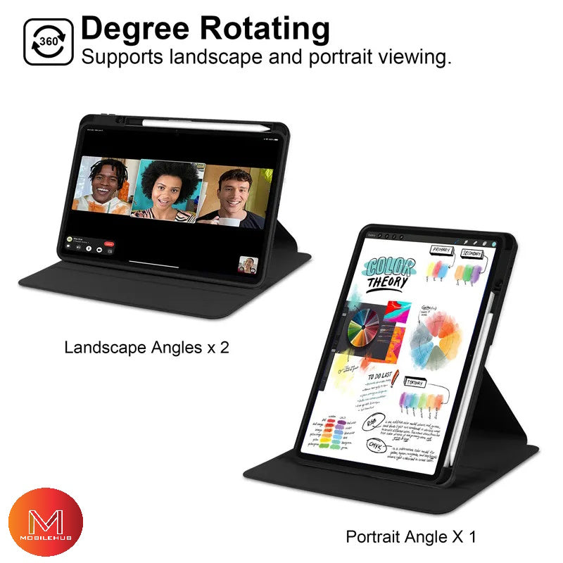 Xiaomi Pad 8 / 8 Pro EVO 360 Rotate Leather Cover Shockproof Case (Black)