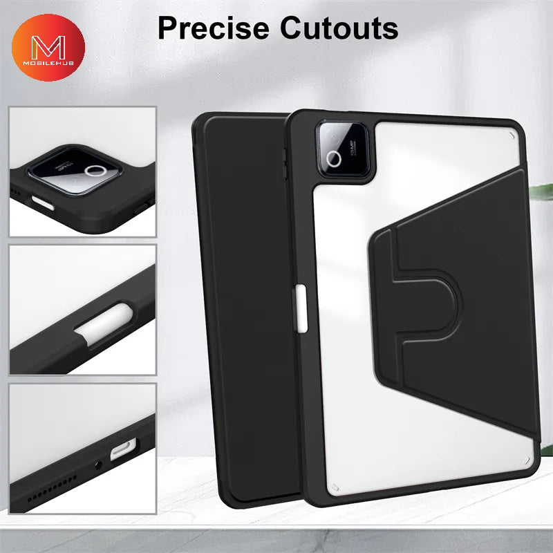 Xiaomi Pad 8 / 8 Pro EVO 360 Rotate Leather Cover Shockproof Case (Black)