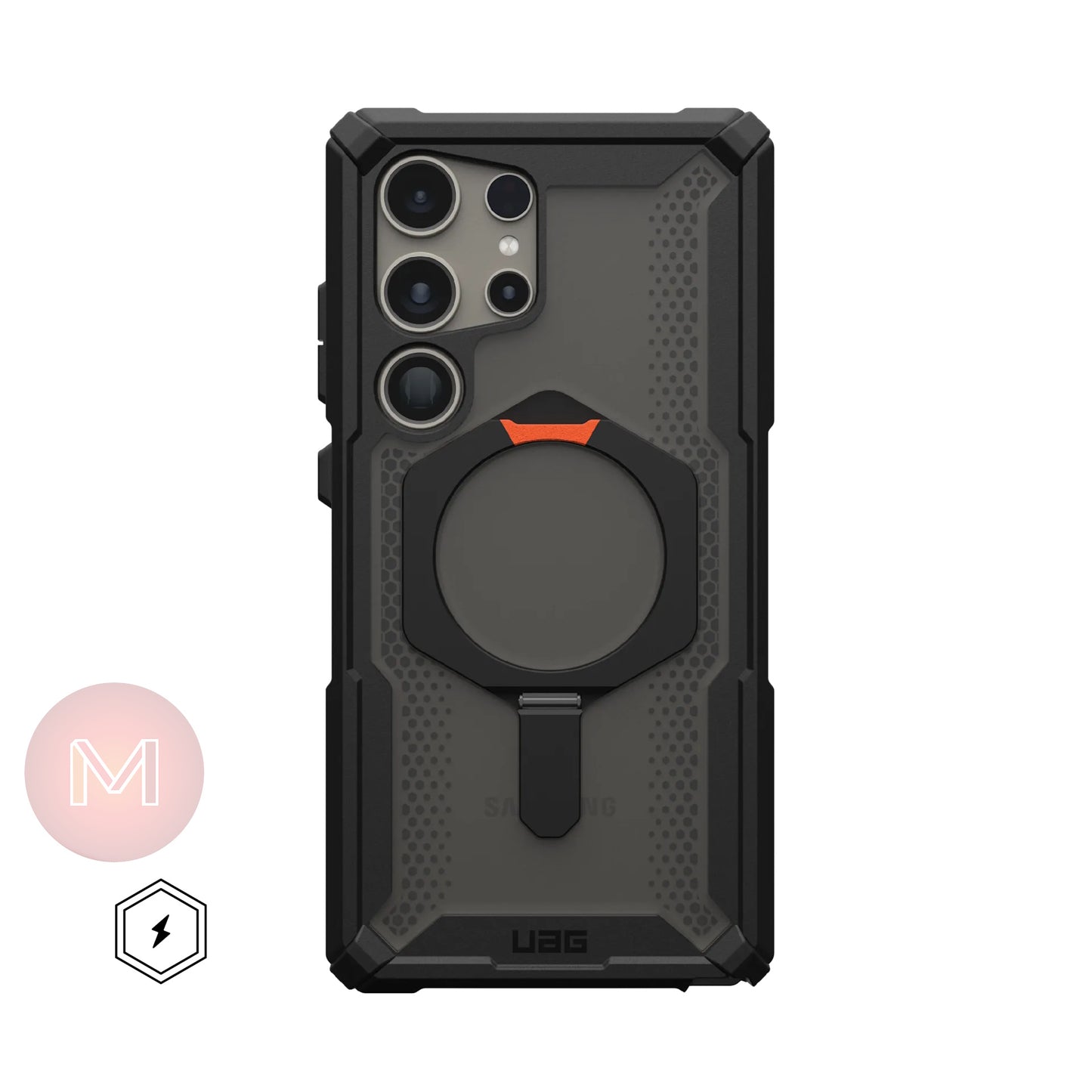 iPhone 17 / 17 Air / 17 Pro / 17 Pro Max Wiwu Armor Ultra Clear Magsafe Case with Stand (Clear Matte & Smoke Black