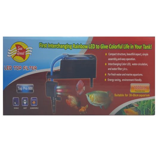 Top Pro 600 Aquarium Overhead Filer with Pump also for Planted Tank, Marine Tanks, Monster Aquariums