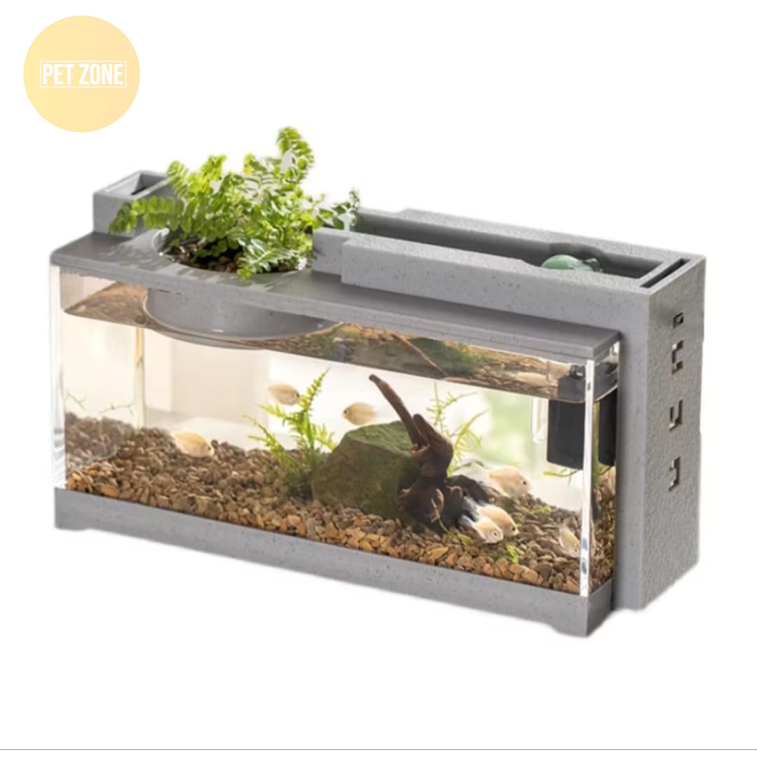 Zen Planted Aquarium Fish Tank for Betta Fish, Snail, Shrimp (6.6L)